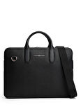 Tommy Hilfiger Siyah Erkek Laptop Çantası TH BUSINESS LEATHER COMPUTER BAG