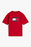Erkek Çocuk Logo Baskılı Kısa Kollu T-Shirt – Kırmızı | 12 Yaş