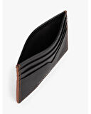 TOMMY HILFIGER Erkek Marka Logolu Pürüzsüz Yüzeyli Birden Fazla Kart Yuvalı Siyah Kartlık AM0AM13793 BDS