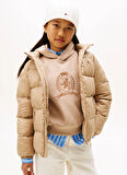 Tommy Hilfiger Bej Kız Çocuk Şişme Mont KG0KG08758GUQ