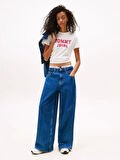 Tommy Jeans TJW Normal Kesim Kolej Stili Kadın T-shirt DW0DW21966YBL