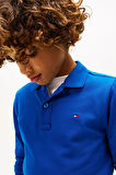 Erkek Çocuk Regular Kalıp Uzun Kollu Pike Polo Yaka T-Shirt - Saks Mavi | 8 Yaş