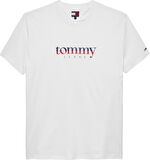 TOMMY HILFIGER Erkek Marka Logolu Bisiklet Yakalı Pamuklu Beyaz1 T-Shirt DM0DM21978 YBL