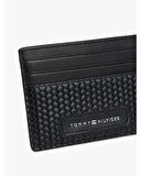 TOMMY HILFIGER Erkek Marka Logolu Şık Tasarımlı Ve Dokulu Set Siyah Cüzdan AM0AM13605 BDS