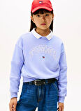 Tommy Hilfiger Baskılı Kız Çocuk Lila Sweatshırt KG0KG08785C5Z