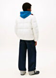 Tommy Jeans Beyaz Erkek Mont DM0DM22041YBL TJM DNA COLLAR PUFFR