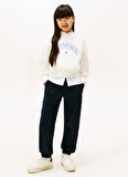 Tommy Hilfiger Baskılı Kız Çocuk Ekru Sweatshırt KG0KG08785YA8