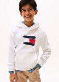 Tommy Hilfiger Baskılı Erkek Çocuk Beyaz Sweatshırt KB0KB10112YBR