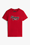 Erkek Çocuk Yazı Baskılı Kısa Kollu T-Shirt – Kırmızı | 8 Yaş