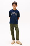 Erkek Çocuk Baskılı Kısa Kollu Tişört – Lacivert | 10 Yaş