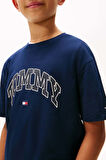 Erkek Çocuk Baskılı Kısa Kollu Tişört – Lacivert | 10 Yaş