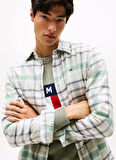 Tommy Jeans Regular Fit Yeşil Çizgili Erkek Gömlek DM0DM220240H7 TJM REG FLANNEL CHECK