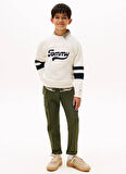 Tommy Hilfiger Baskılı Erkek Çocuk Ekru Sweatshırt KB0KB09985YA8