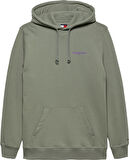 TJM REG BLUR SCRPT BCK HOOD EXT Erkek Yeşil Kazak - DM0DM22112