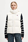 Tommy Hilfiger TJW Alaska Grid Kuş Tüyü Kadın Beyaz Yelek DW0DW21627YBH