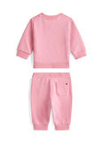 Tommy Hilfiger Baskılı Pembe Bebek Eşofman Takımı KN0KN02109THC