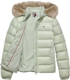 TOMMY HILFIGER Kadın Marka Logolu Kapüşonlu Şık Görünümlü Full Fermuarlı Günlük Kullanıma Uygun Yeşil3 Mont DW0DW18312 M1C