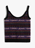 Tommy Hilfiger TJW Fairisle Desenli Kadın Siyah Kazak DW0DW21692BDS