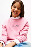 Kız Çocuk Regular Kalıp Nakış Logolu Sweatshirt - Pembe | 8 Yaş