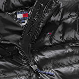 TOMMY HILFIGER Kadın Marka Logolu Full Fermuarlı Şık Görünüşlü Günlük Kullanıma Uygun Siyah Yelek DW0DW21622 BDS