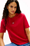Tommy Hilfiger TJW Armalı Kutu Kesim Kadın Kırmızı T-shirt DW0DW22202XJP