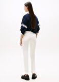 Tommy Jeans Yüksek Bel Dar Paça Slim Fit Beyaz Kadın Denim Pantolon DW0DW221631D0