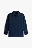 Kadın Corduroy Relaxed Fit Fitilli Kadife Gömlek - Lacivert | 34