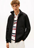 Tommy Hilfiger Dik Yaka Siyah Erkek Sweatshırt MW0MW40481BDS_GLOBAL STRIPE ZIP THR