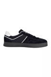 Kadın The Greenwich Kontrast Detaylı Süet Kort Sneaker - Siyah | 40