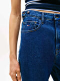 Tommy Hilfiger Mom Ultra Yüksek Bel Bileğe Doğru Daralan Kadın Mavi Jeans DW0DW219541BK
