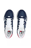 Erkek Süet ve File Detaylı Runner Sneaker - Lacivert | 44