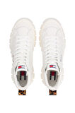 Kadın Leopar Detaylı Platform Tabanlı Bilekli Sneaker - Ekru | 40