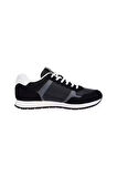 Erkek Kumaş Kombinli Koşu Stili Sneaker - Siyah | 44