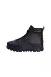 Kadın Leopar Detaylı Platform Tabanlı Bilekli Sneaker - Siyah | 39