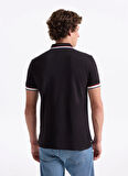 Tommy Hilfiger Siyah Erkek Polo T-Shirt MW0MW40308BDS_CUFF INTEREST SLIM FI