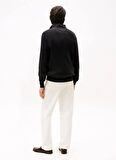 Tommy Hilfiger Bisiklet Yaka Normal Siyah Erkek Kazak MW0MW40448BDS_PIMA CTN CASH STRUCTU