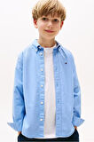 Erkek Çocuk Düğmeli Yaka Oxford Gömlek - Mavi | 6 Yaş