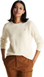 SOFT WOOL C-NK SWEATER Kadın Bej Kazak - WW0WW40264