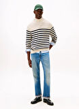 Tommy Hilfiger Bisiklet Yaka Normal Kahve Erkek Kazak MW0MW413200BP_BRETON COTTON STRIPE