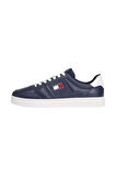 Erkek The Greenwich Logo Patch'li Kort Sneaker - Lacivert | 43