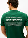 Tommy Hilfiger Bisiklet Yaka Yeşil Erkek T-Shirt MW0MW40008L6K_HILFIGER HERALD BACK