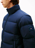 Tommy Hilfiger Mavi Erkek Mont MW0MW40615DW5_DOWN STAND PUFFER JKT