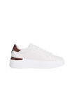 Kadın Metalik Detaylı Platform Tabanlı Sneaker - Beyaz/Bronz | 39