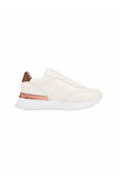 Kadın Metalik Detaylı Chic Fashion Runner Sneaker - Krem | 38