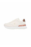 Kadın Metalik Detaylı Chic Fashion Runner Sneaker - Krem | 40