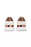 Kadın Metalik Detaylı Chic Fashion Runner Sneaker - Krem | 40