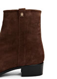 Tommy Hilfiger Deri Koyu Kahve Kadın Topuklu Bot FW0FW08981GV0