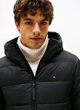 Tommy Hilfiger Normal Siyah Erkek Ceket MW0MW41983BDS_MID WEIGHT HOODED JAC