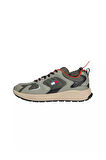 Erkek Farklı Materyalli Runner Sneaker - Yeşil | 44