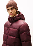 Tommy Hilfiger Kırmızı Erkek Mont MW0MW40613XIH_MIX DOWN HOODED PUFFE